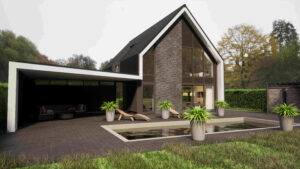 Doorgaande omlijsting |vrijstaande hedendaagse woning | eigentijdse uitstraling.
