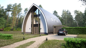 Fraai ontworpen getoogde kapwoning (tunneltent-architectuur) #Dutch Building Design
